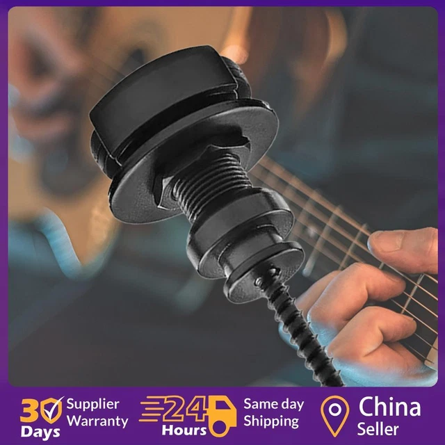 2 Pcs Guitar Strap Locks with Mounting Screws Security Strap Lock (Black) ☘️