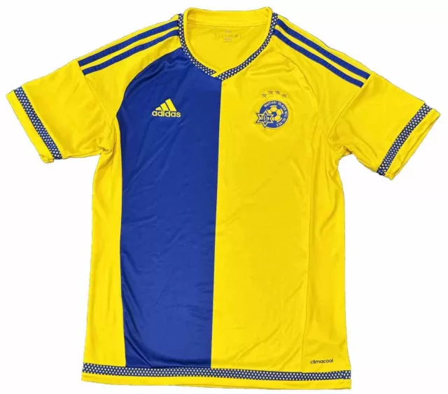 Maccabi Tel Aviv Adidas Home Shirt 2015/2016 - S SMALL - Israel Kit Jersey