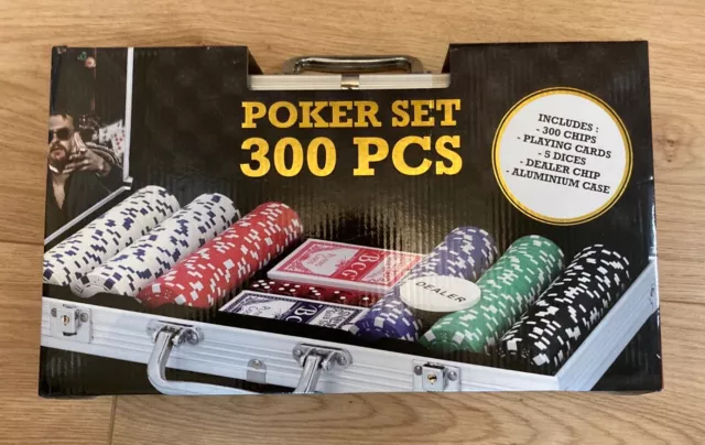 Pokerchips Pokerset Pokerkarten  Alu Pokerkoffer Poker 300 Chips