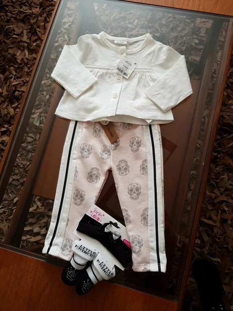 Abito completo pantaloni bambina, età 3-6 mesi, successivo, River Island, nuovo