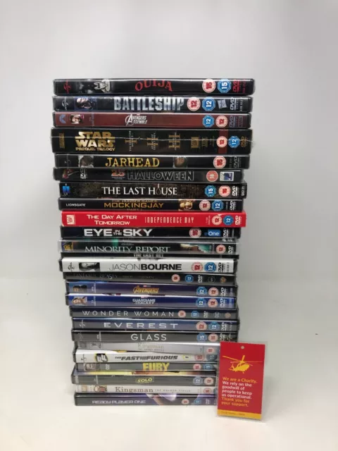 DVD Films NEW and SEALED Job Lot #2 Avengers Star Wars Fury   FREE UK P&P  Z4