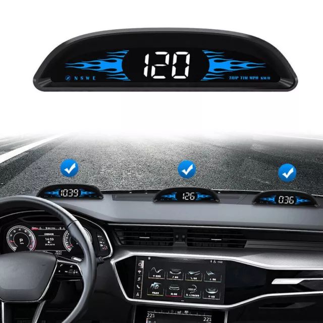 Digital GPS Tacho Auto HUD Head Up Display Übergeschwindigkeit Alarm Universal
