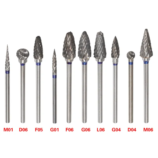 10pc Tungsten Carbide Tungsten Steel Dental Burs Lab Tooth Drill Marathon 2.35mm