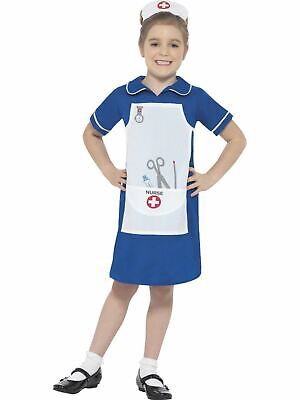 Girls Nurse Costume Kids Fancy Dress Outfit School Book Day Uniform Dressup