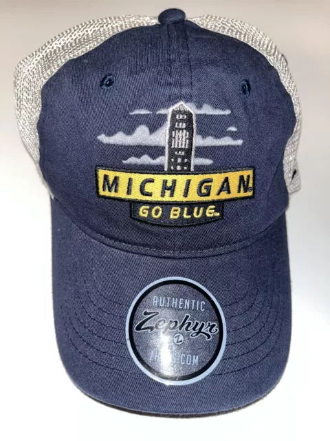 NCAA University of Michigan Wolverines Zephyr Snapback Rare Hat Cap Snapback