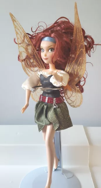 VTG Disney Tinkerbell Pirate Fairy Zarina Flutter Wings Fairy Doll 10" (read)
