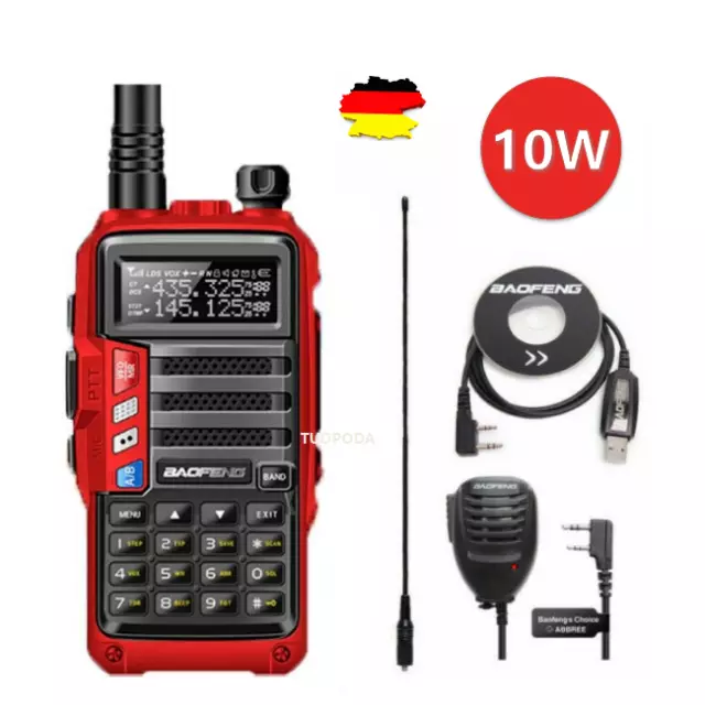 Baofeng Uv9R 10W 2800Mah Tri Band Uhf Vhf 2 Way Walkie Talkie Hand Funkgeräte De