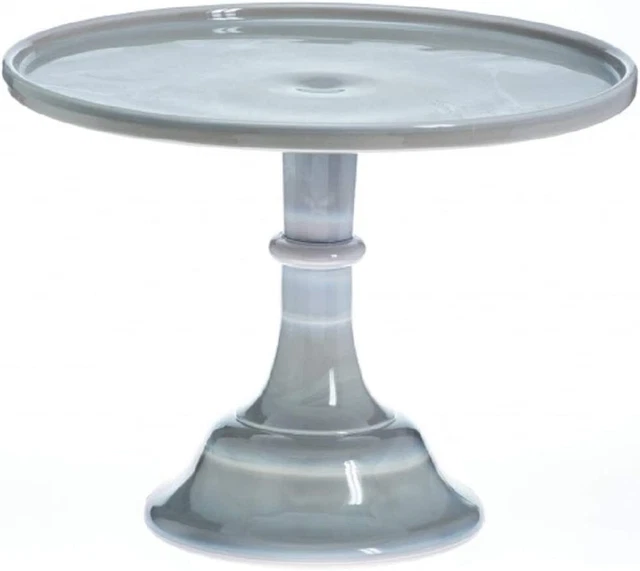 10"Cake Plate Pastry Tray Bakers Cupcake Stand Plain & Simple Gray Marble Mosser