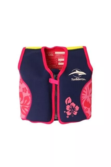 Gilet de sauvetage enfant Konfidence Jacket NÉOPRÈNE Marine/Rose Hibiscus NEUF