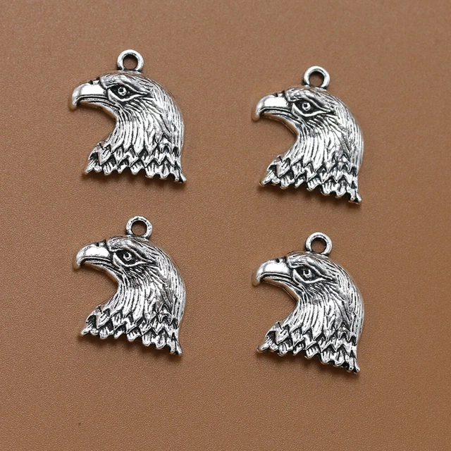 20 Stück zarte Legierung Adlerkopf Anhänger Charms DIY Schmuck Herstellung Zubeh