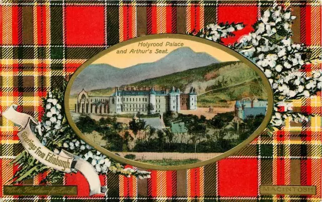Edinburgh Scotland Holyrood Palace And Arthur'S Seat OLD PHOTO