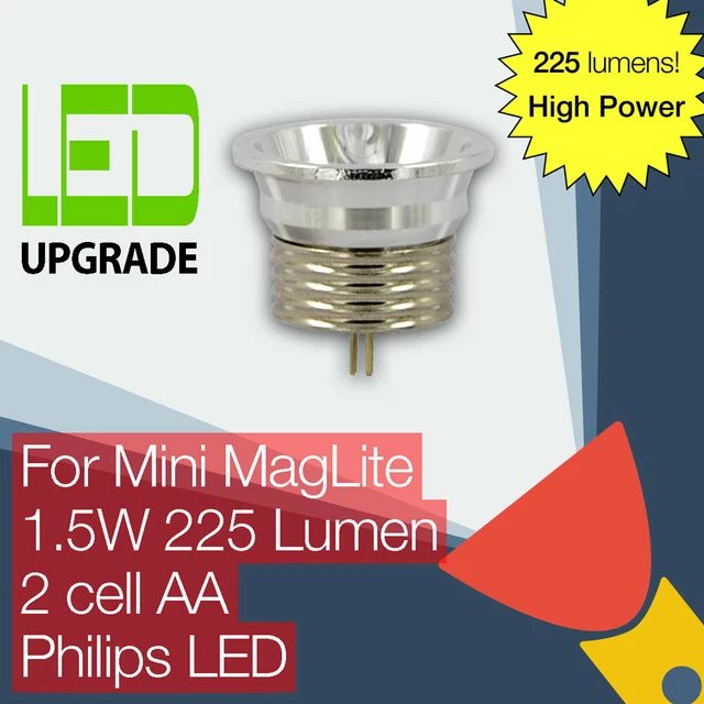 Kit Aggiornamento LED Per Mini Maglite AA - Lampadina Bianca