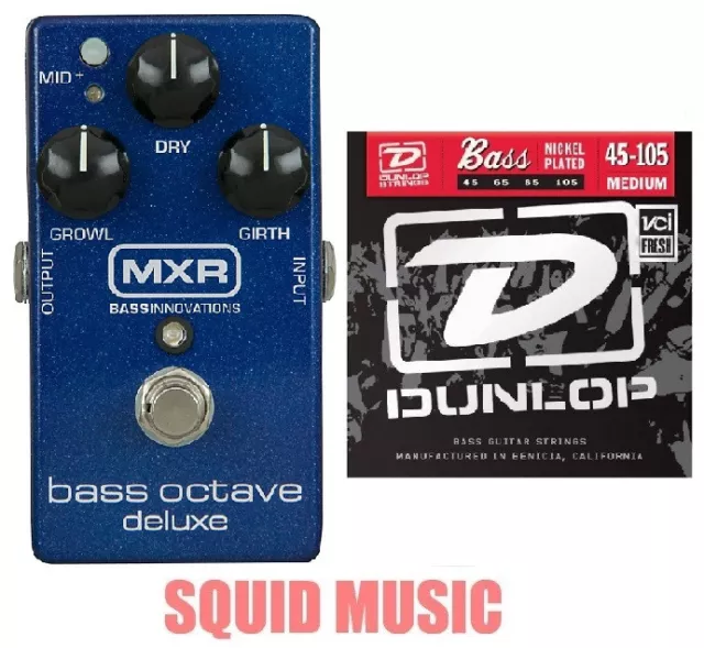 MXR Dunlop M288 Bass Octave Deluxe Effects Pedal M-288 ( FREE BASS STRING SET )