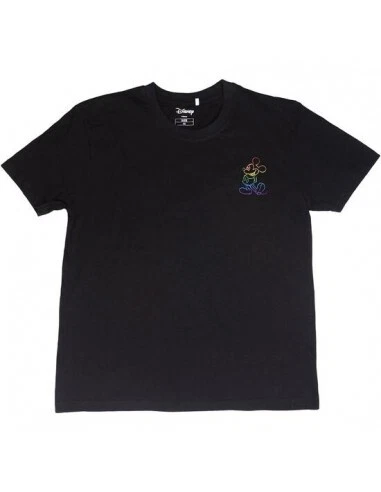 Camiseta Corta Acid Wash Disney Pride Negro