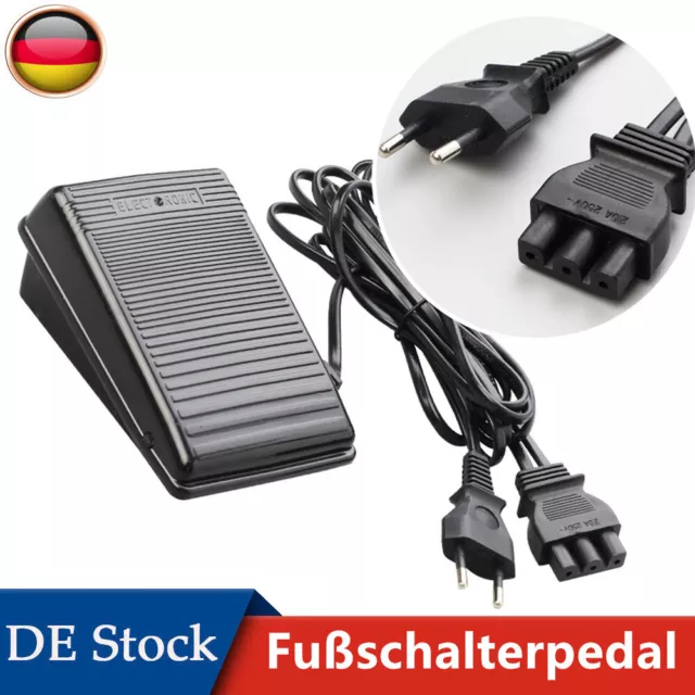 Fußpedal Fussanlasser Anlasser Steuerpedal Für Nähmaschine 240V + 2m Kabel DHL