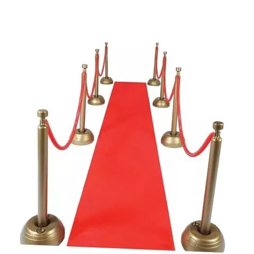 Carpet Runner for Party, Non-Woven Polyester Fabric Aisle 24 in × 15 ft Red