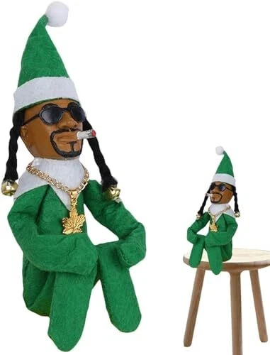 Christmas Elf Plush Doll Handmade Elf Doll Hip Hop Doll Christmas Ornaments