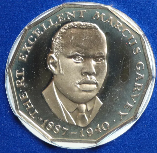 1977 JAMAICA Excellent Marcus Garvey OLD VINTAGE Proof 50 Cents Coin i103216