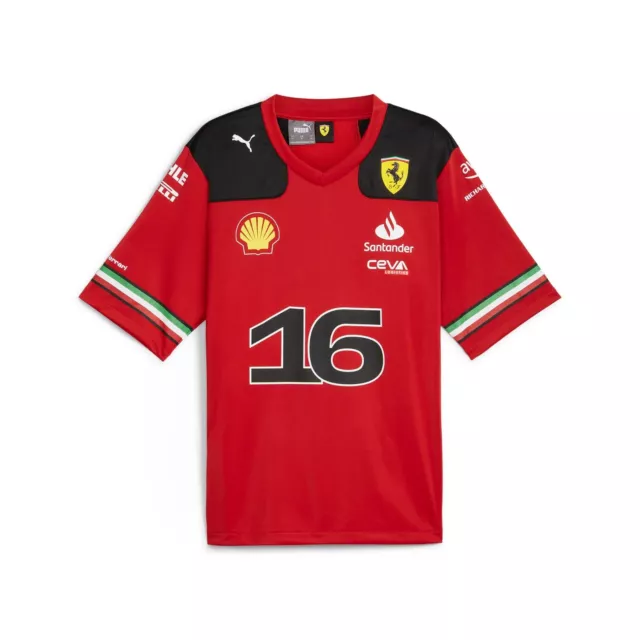 FERRARI, CHARLES LECLERC PUMA USA, AMERICAN FOOTBALL SHIRT, FREE Keyring, 100%