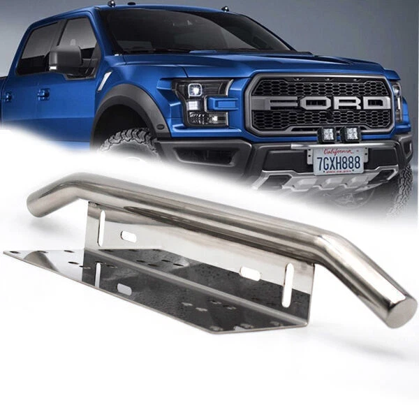 Off Road Bull Bar Bumper License Plate Mount Bracket For LED Working Fog Lamp US