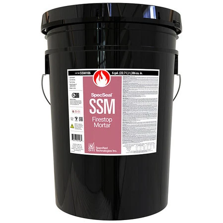 Sti Ssm106 Fire Barrier Mortar,6 Gal,Red
