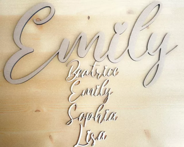 Personalised Wooden Name Sign Plaque Script Door,nursery,room name,script.