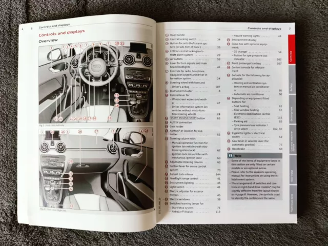 Genuine Audi A1 S1 2010-2014 Owners Manual Handbook Wallet Pack Y-432 2