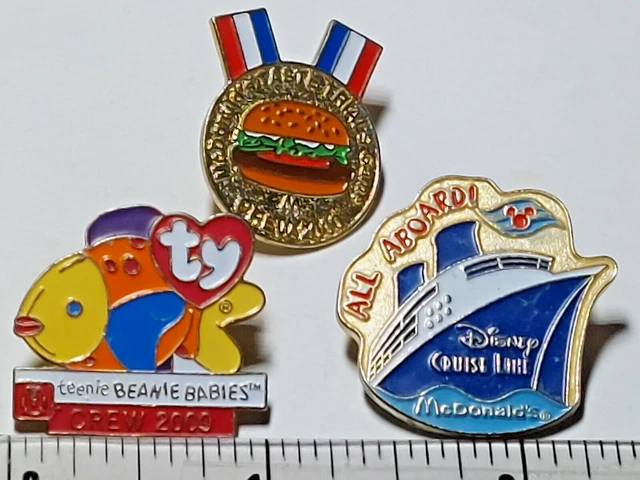 McDonald's Lot of 3 Lapel Pins (02)(041123)