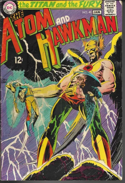 The Atom and Hawkman #40, #41, Silver age, DC Comics, 2 issues, Joe Kubert, 1969