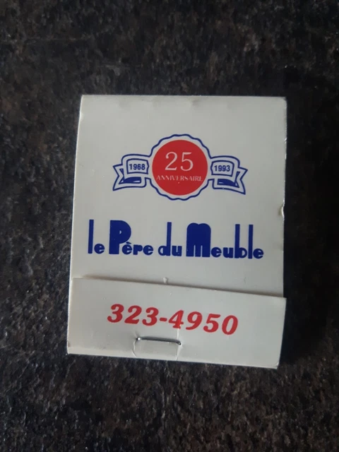 VTG 1993 Le Pere Du Meuble Quebec Matchbook Cover