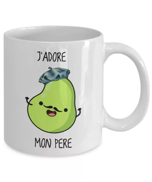 J'adore Mon Pere Coffee Mug Funny Fathers Day Mug Fathers Day Gift Mug For Dad