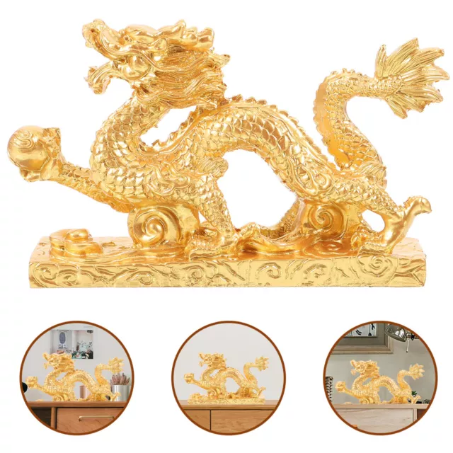 Dragon Ornaments Statues Fairy Garden Decor Auspicious Office Collection