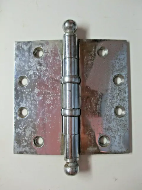 McKinney 4-1/2" Mortise Commercial Door Bearing Hinge Ball Tips Chrome 1 Antique
