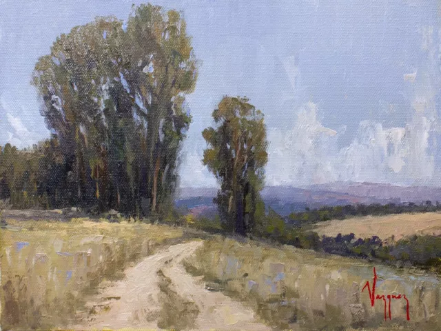 fine art oil painting California landscape original sold by artist 9x12"