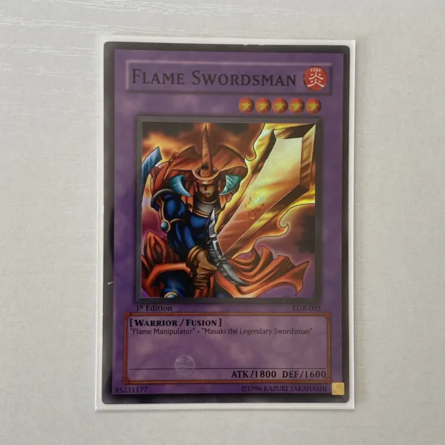 YuGIOh! - 1st Edition LOB-003 Flame Swordsman - North American LP