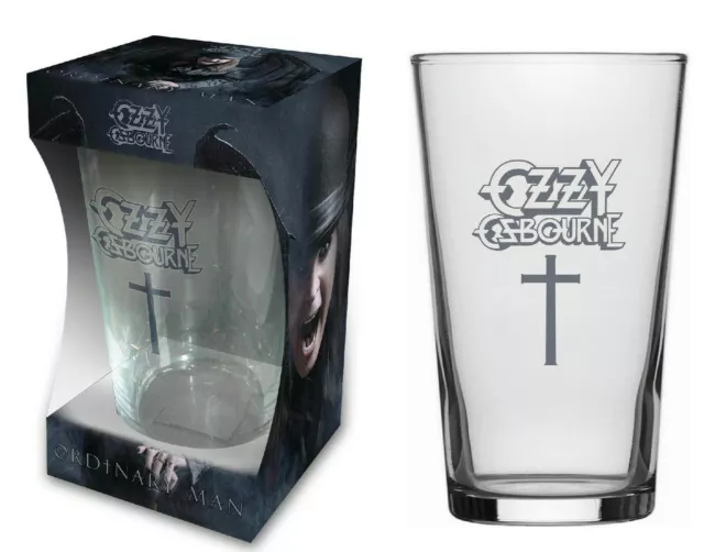 OZZY OSBOURNE BIERGLAS BEER GLASS ORDINARY MAN PINT 570 ml