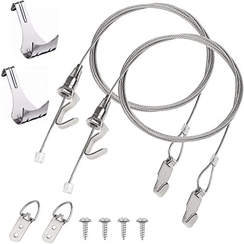 2 Pack Heavy Duty Picture Hanging Wire kit for Mirror Wall Picture Light Lamp...