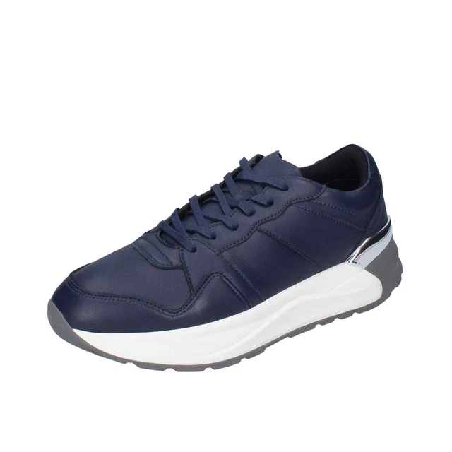 SHOES MEN LIU JO sneakers blue leather BC128 62.94 PicClick UK