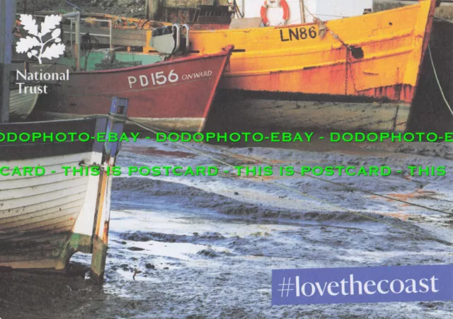 L274921 Norfolk. Fishing Boats Moored in the Intertidal Harbour at Brancaster St