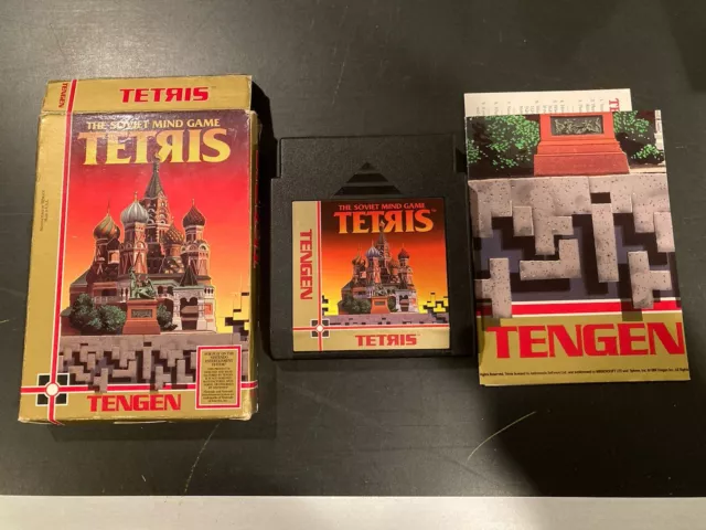 Tengen Tetris Nintendo NES Game w/ Box, Sleeve And Poster. No Instruction Manual