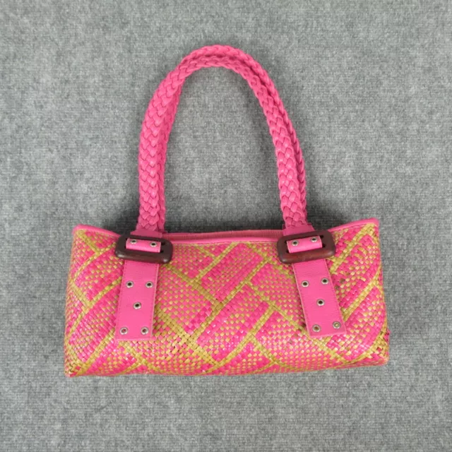 Straw Raffia Handbag Purse Rectangle Wicker Shoulder Bag Beach Cruisewear Boho