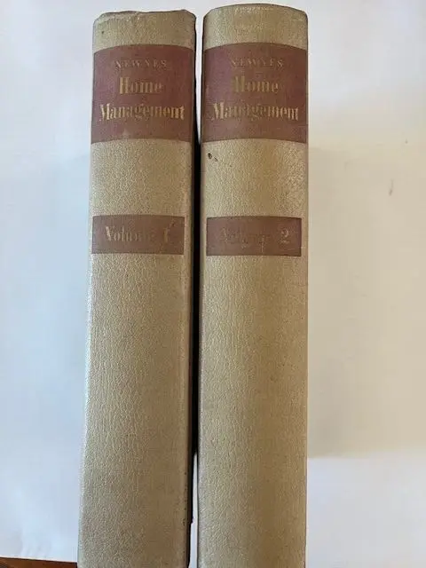 Newnes Home Management Volume 1 & 2 Vintage 1950's  Alison Barnes Books