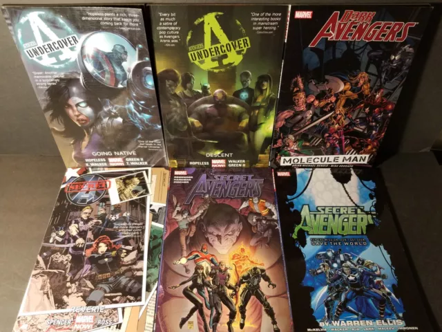 6 Avengers Graphic Novel Tpb Lot  Secret Dark Undercover Nm Marvel Comics