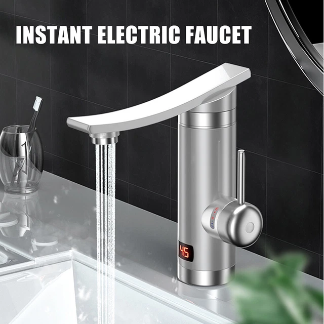 Grifo eléctrico LED baño/cocina calentador continuo grifería cálida instantánea 3300W1