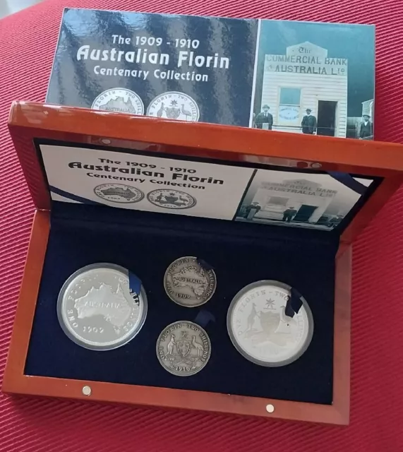 2005 & 2008 Cook Islands Australian Florin Perth Mint 2 x 1oz Silver Proof Set $