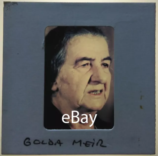 Golda Meir 35mm Original Slide Press Color Photo