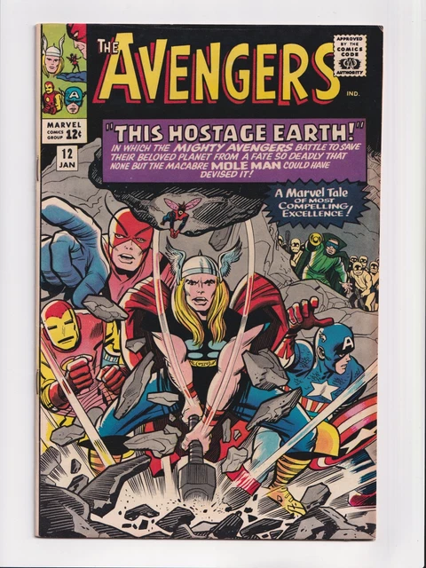 Avengers #12 Marvel Comics 1965 Vintage Silver Age Comic Book VF/NM