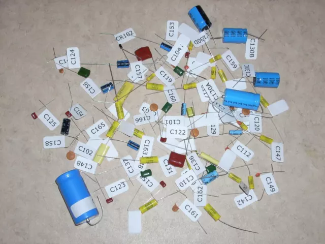 Seeburg Stereo Shfa-2 Amp Capacitor Cap Rebuild Kit For Q Or Some 220 222