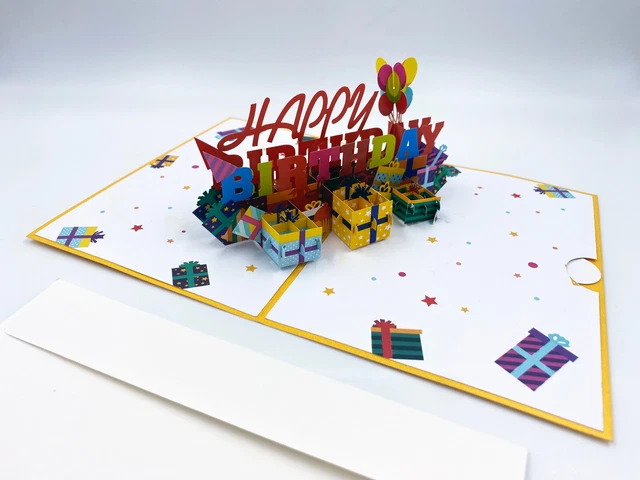 3D Pop-Up Golfkarte Mit Golfplatz Motiv - Besondere Geburtstagskarte Für Golfer