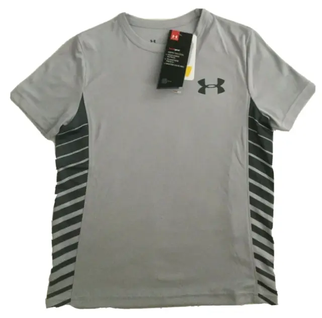 NWT BOY'S YOUTH Under Armour HeatGear Shirt Top Small 1345660 MSRP $25 ...